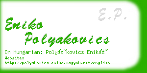eniko polyakovics business card